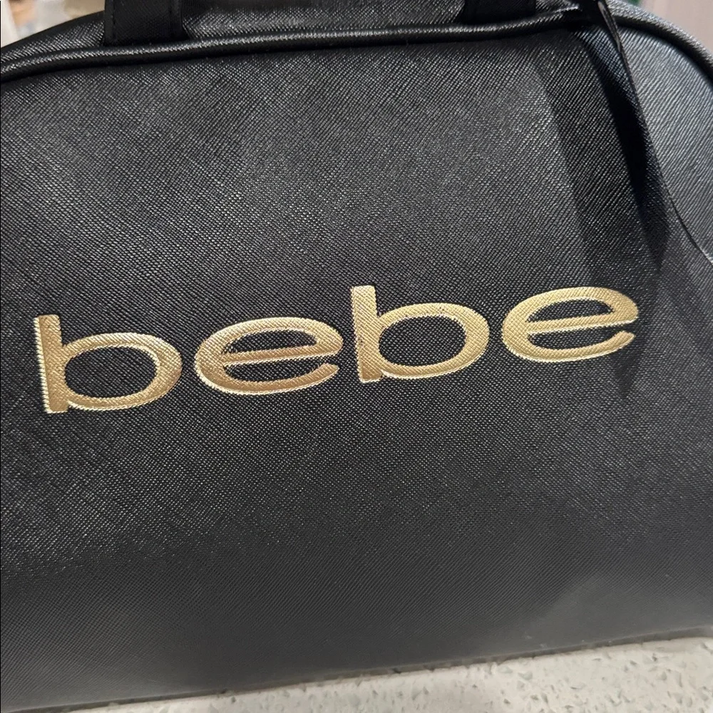 🖤bebe Gold Logo Black Travel Toiletry Bag